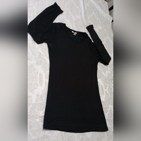 Bozzolo Black Sheer Long Sleeve Top - Picture 4 of 7